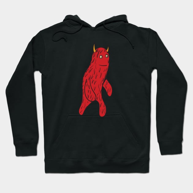 Red Monster Hoodie by RMZ_NYC